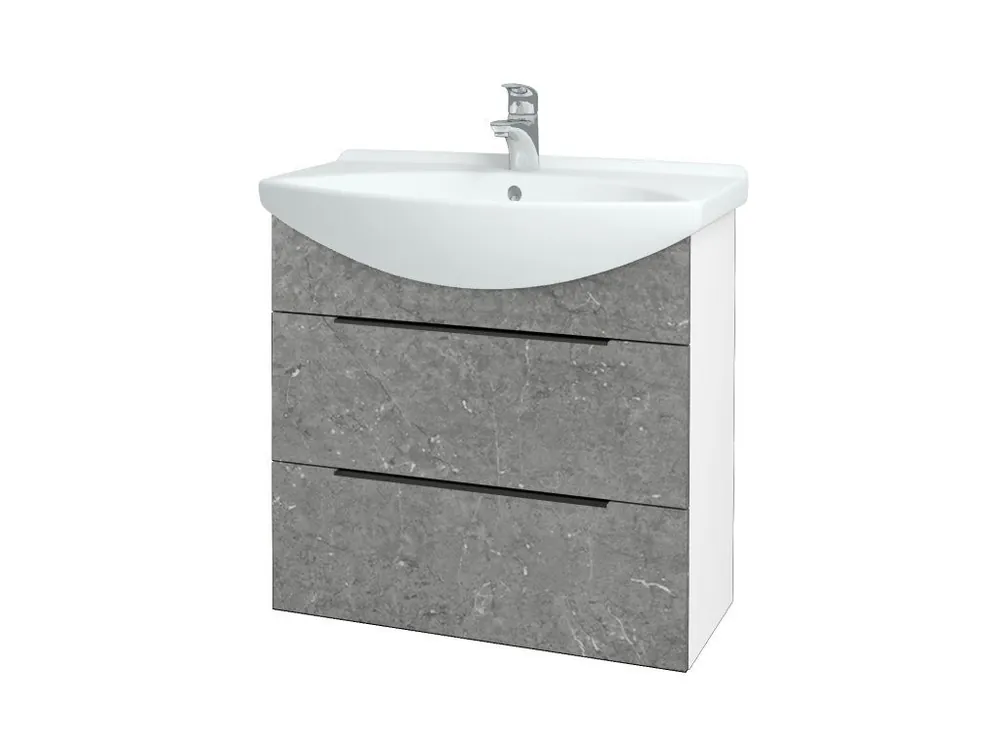 Akce Koupelnová skříňka TAKE IT SZZ2 75 - N01 Bílá lesk / Úchytka T07 / D20 Galaxy