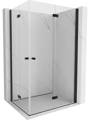 Zlevněný MEXEN/S - Mist-F Duo sprchový kout skládací dveře pravá 110 x 115, transparent, černá  8A6-110L-115P-70-00