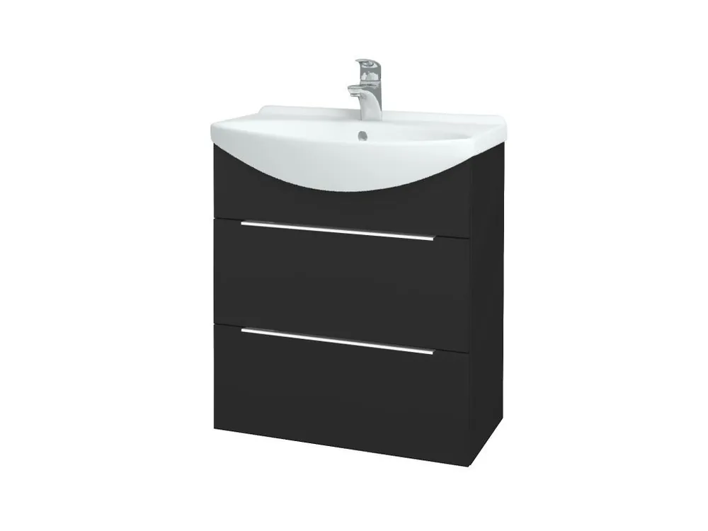 Značkový Koupelnová skříňka TAKE IT SZZ2 65 - N03 Graphite / Úchytka T05 / N03 Graphite