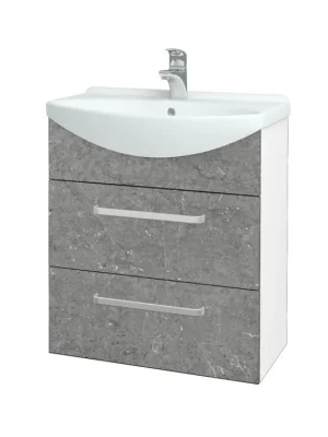 Akční Cena Koupelnová skříňka TAKE IT SZZ2 65 - N01 Bílá lesk / Úchytka T01 / D20 Galaxy