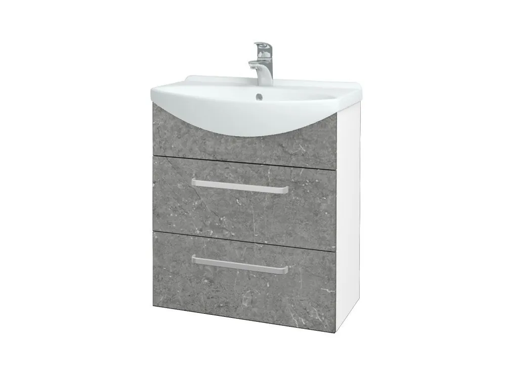 Akční Cena Koupelnová skříňka TAKE IT SZZ2 65 - N01 Bílá lesk / Úchytka T01 / D20 Galaxy