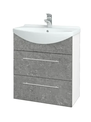 Akce Koupelnová skříňka TAKE IT SZZ2 65 - N01 Bílá lesk / Úchytka T02 / D20 Galaxy