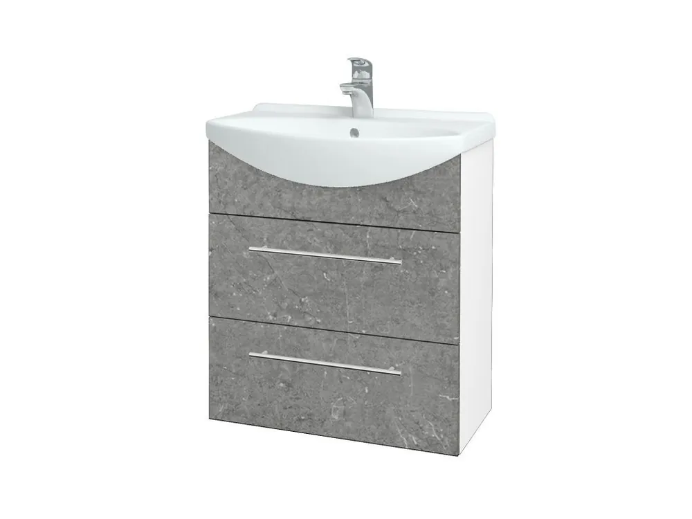 Akce Koupelnová skříňka TAKE IT SZZ2 65 - N01 Bílá lesk / Úchytka T02 / D20 Galaxy