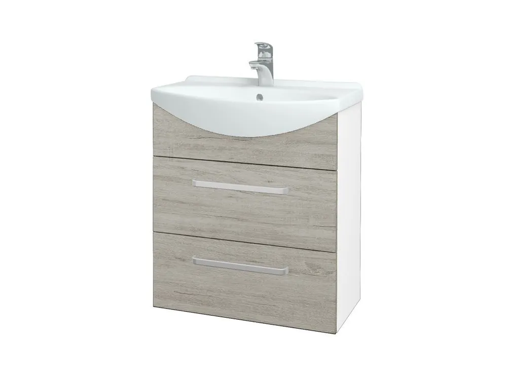 Akce Koupelnová skříňka TAKE IT SZZ2 65 - N01 Bílá lesk / Úchytka T01 / D05 Oregon