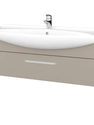 Značkový Koupelnová skříňka TAKE IT SZZ 120 - N01 Bílá lesk / Úchytka T01 / N07 Stone