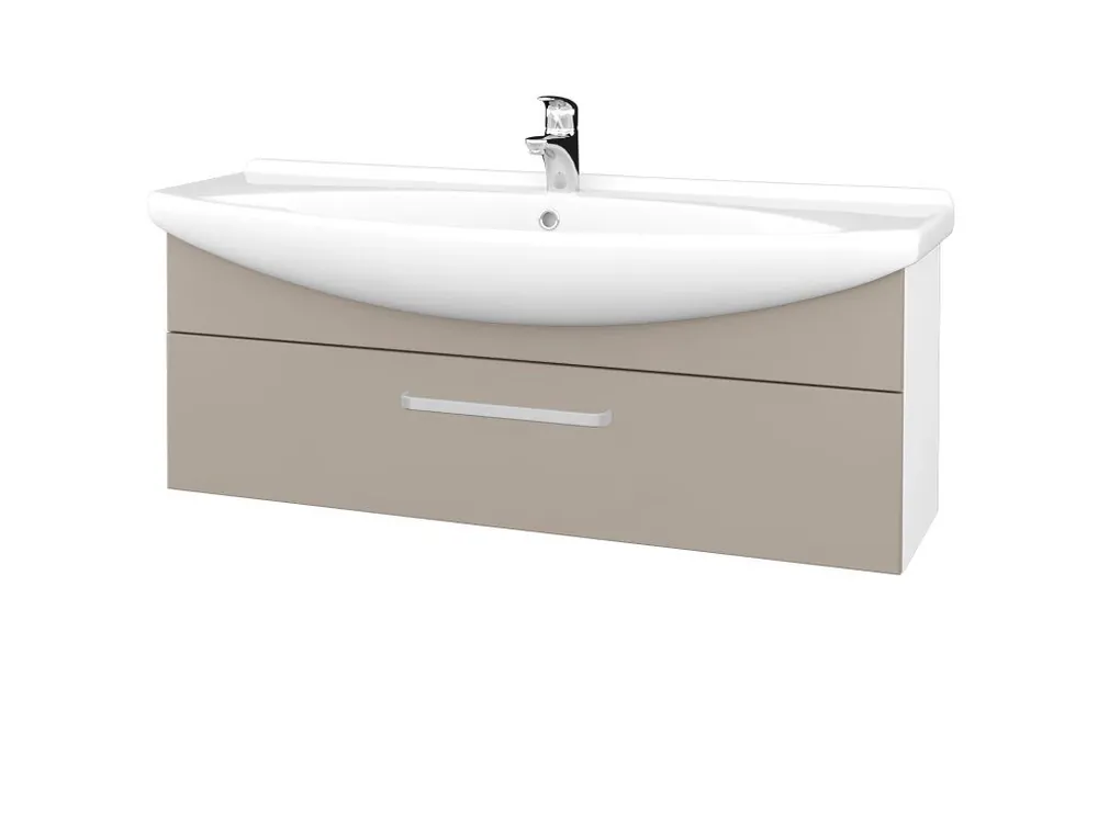 Značkový Koupelnová skříňka TAKE IT SZZ 120 - N01 Bílá lesk / Úchytka T01 / N07 Stone