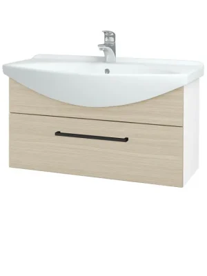 Koupelnová skříňka TAKE IT SZZ 85 - N01 Bílá lesk / Úchytka T06 / D04 Dub Jen Po Omezenou Doba