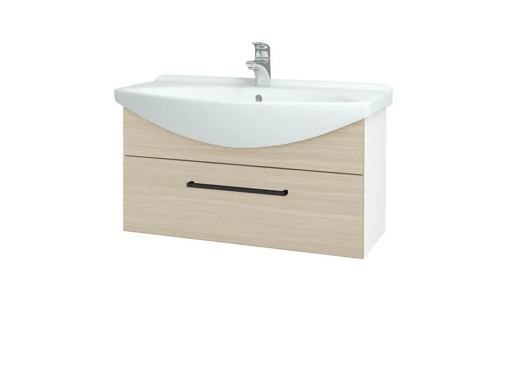 Koupelnová skříňka TAKE IT SZZ 85 - N01 Bílá lesk / Úchytka T06 / D04 Dub Jen Po Omezenou Doba