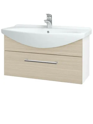 Must-Have Koupelnová skříňka TAKE IT SZZ 85 - N01 Bílá lesk / Úchytka T03 / D04 Dub